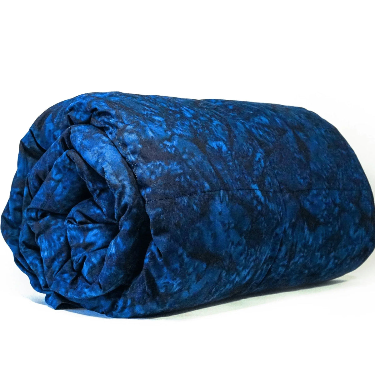 Indigo ocean waves colorful cotton weighted blankets