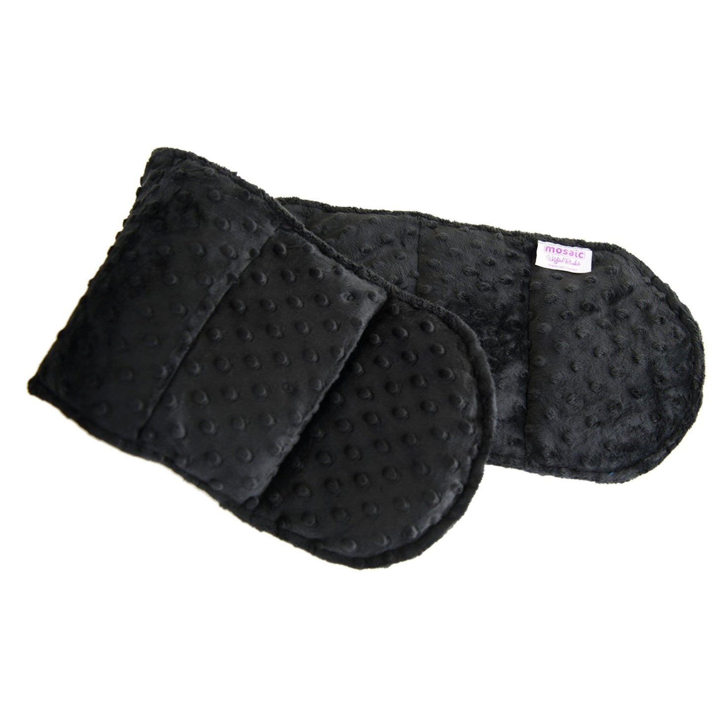 Mosaic Weighted Blankets Black Minky Weighted Shoulder Wrap