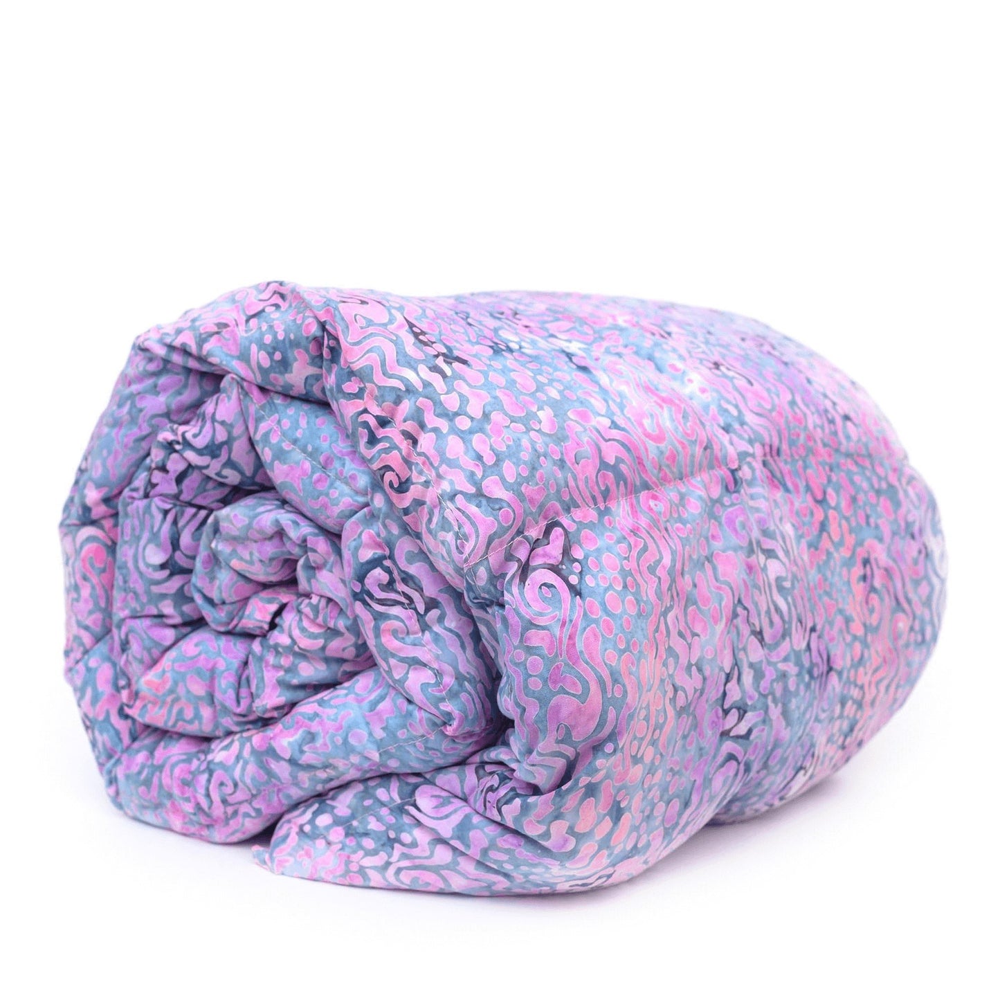 Mosaic Weighted Blankets Gray and Pink Batik Weighted Blanket