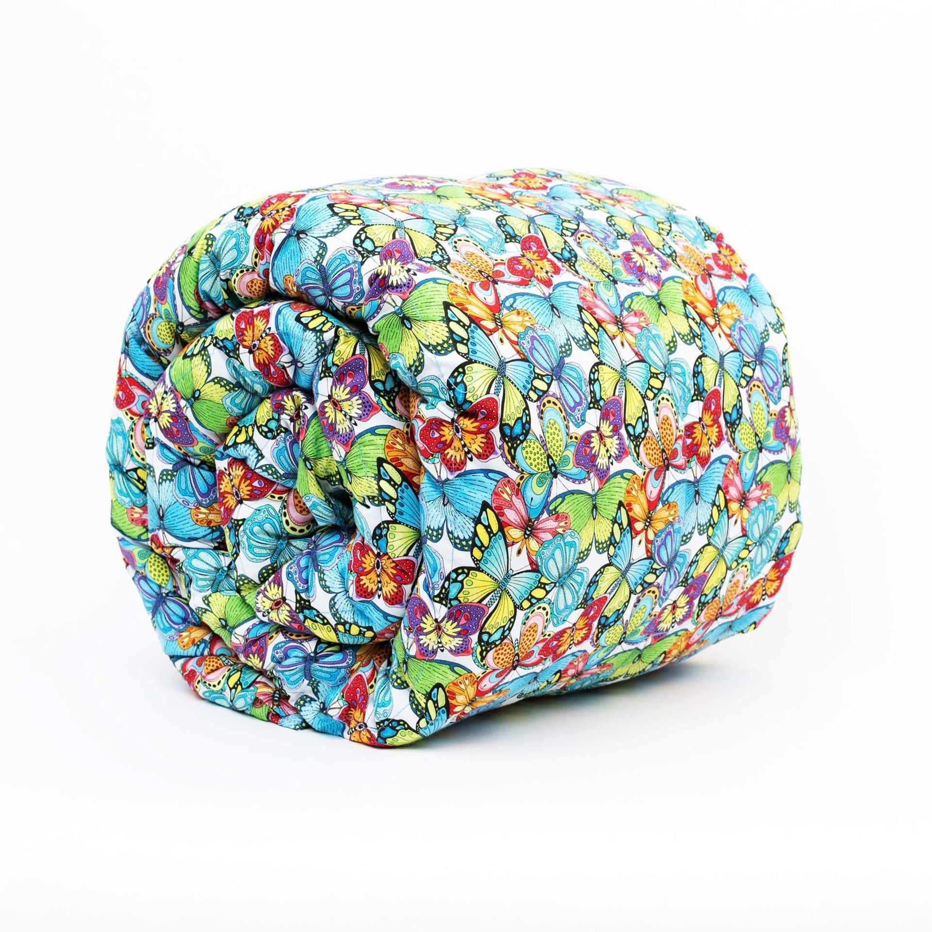 Mosaic Weighted Blankets Green and Blue Butterflies Weighted Blanket