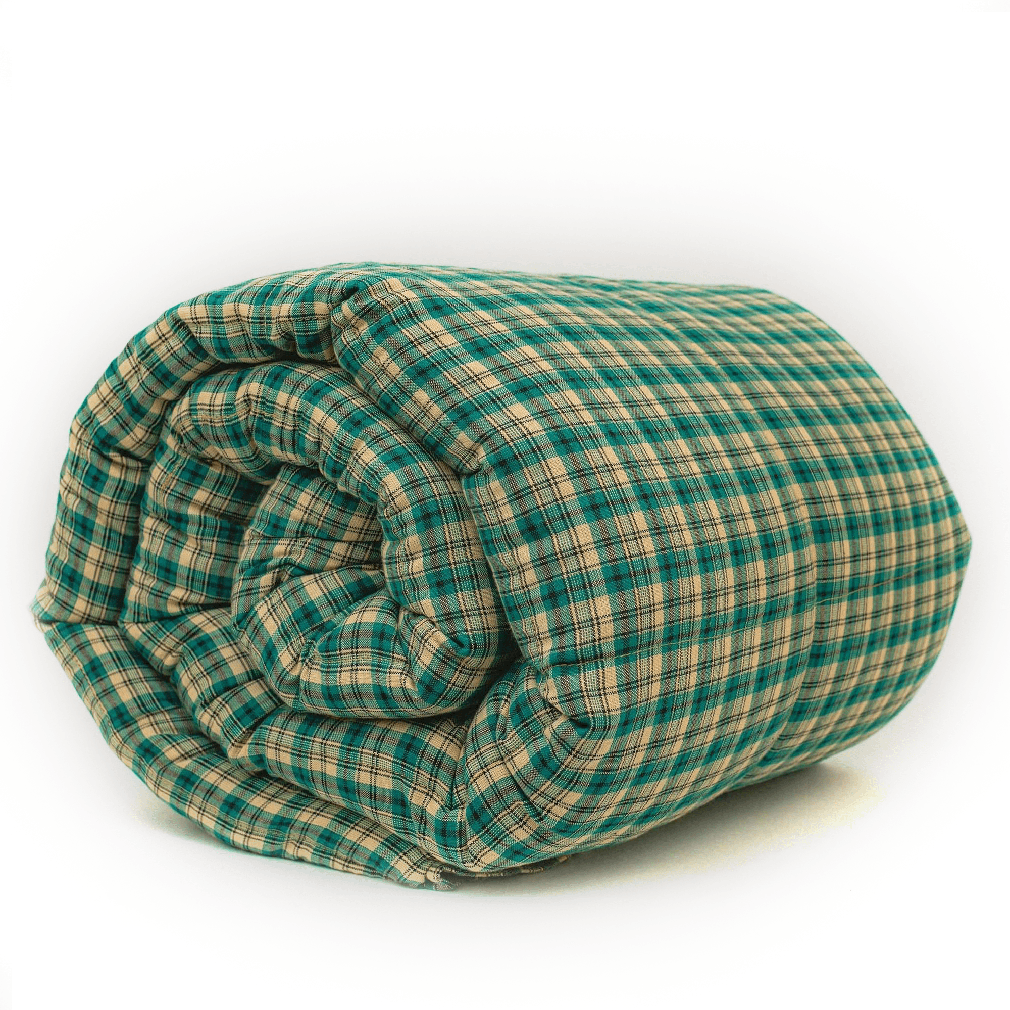 Mosaic Weighted Blankets Green Khaki Plaid Cotton Weighted Blanket