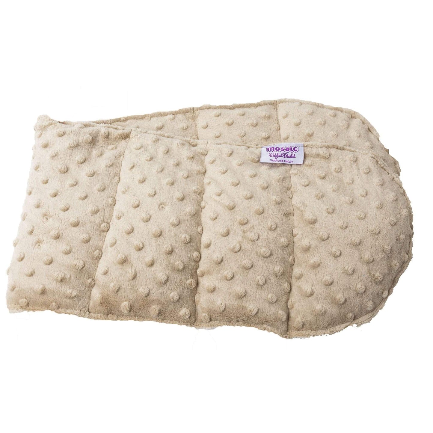 Mosaic Weighted Blankets Latte Minky Weighted Shoulder Wrap