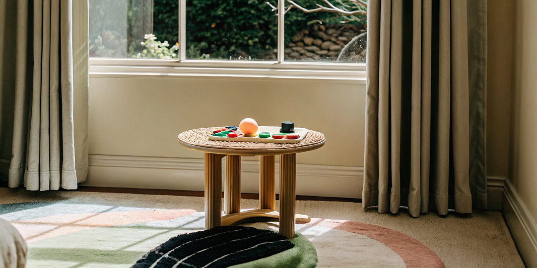 A variety of colorful fidget toys for a child with ADHD.