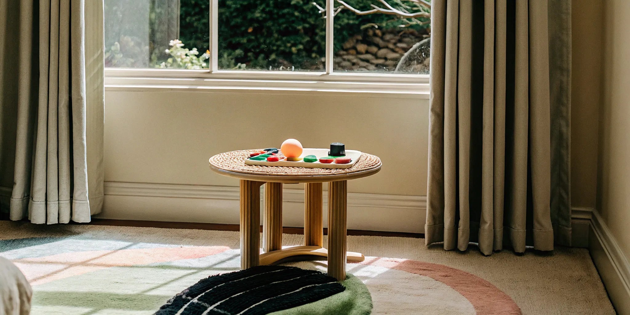 A variety of colorful fidget toys for a child with ADHD.