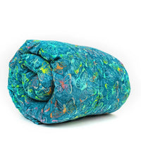 Teal butterflies colorful cotton weighted blankets