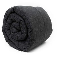 Black solid cotton weighted blanket