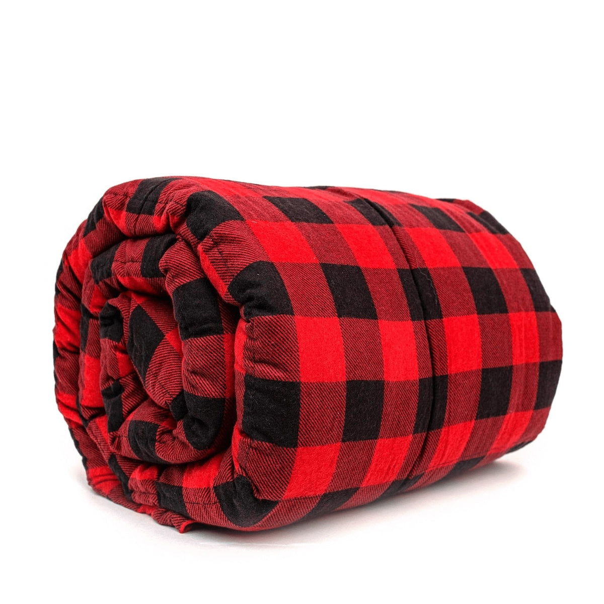 Big Red flannel weighted blanket