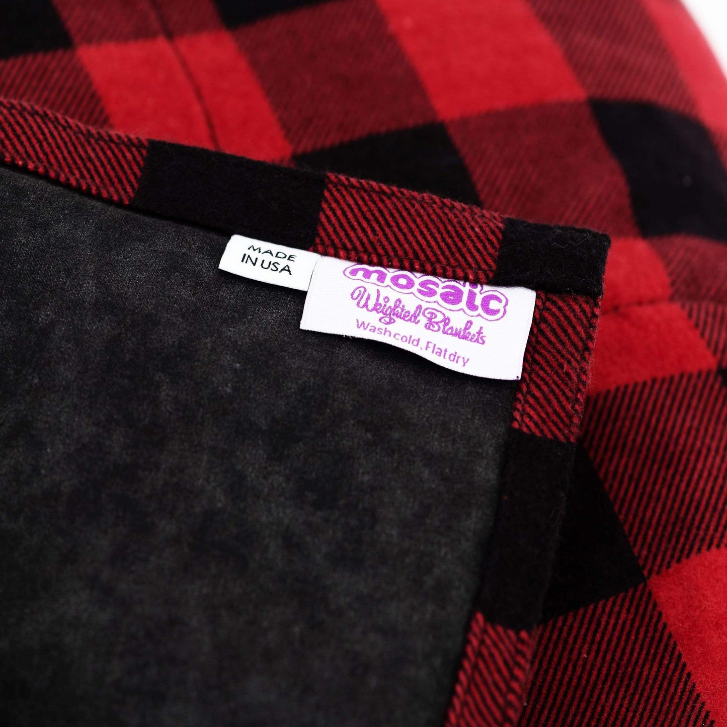 Mosaic Weighted Blanket Tag, Made in USA