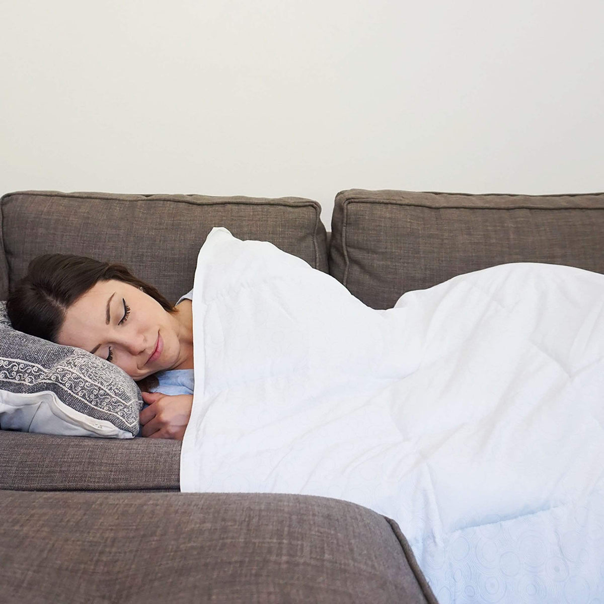 White coolmax cooling weighted blanket