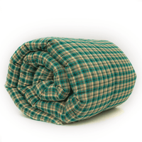 Green Khaki Plaid colorful cotton weighted blankets