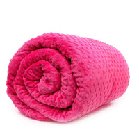 Pink minky weighted blanket