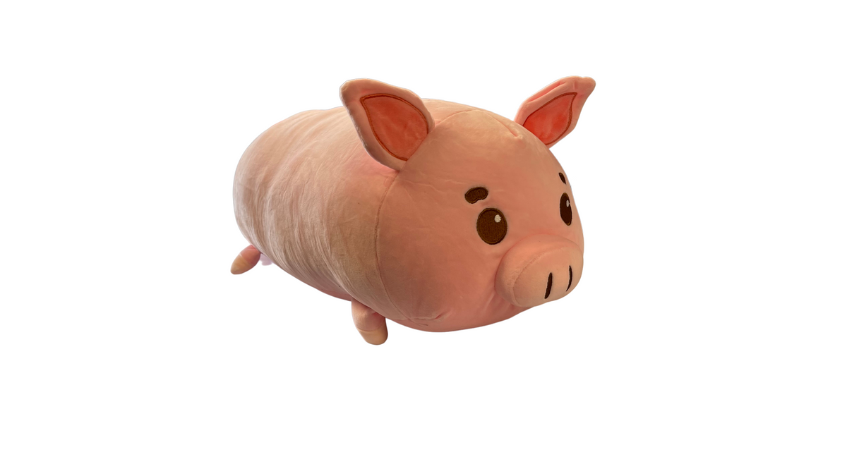 Mel the Pig is a weighted stuffed animal 
