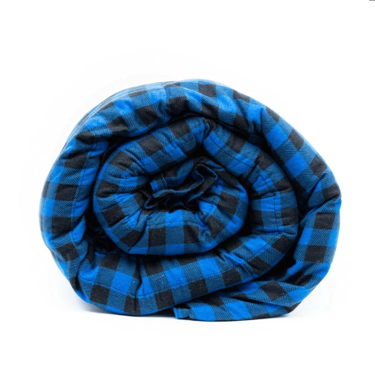 Mosaic Weighted Blankets Big Blue Flannel Weighted Blanket