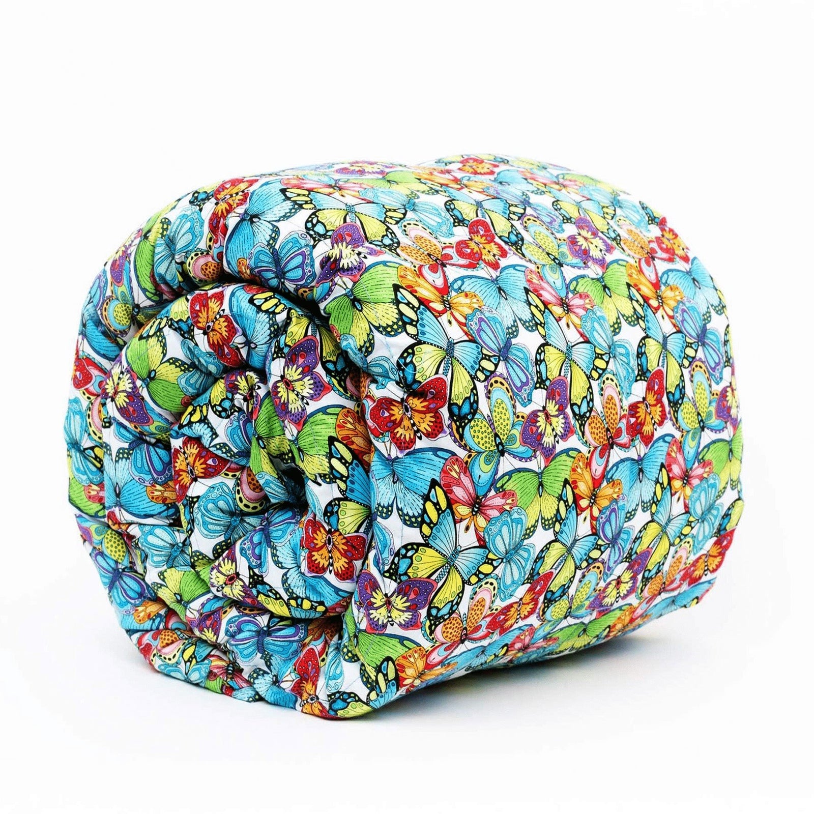 Mosaic Weighted Blankets Blue and Green Butterflies Weighted Blanket