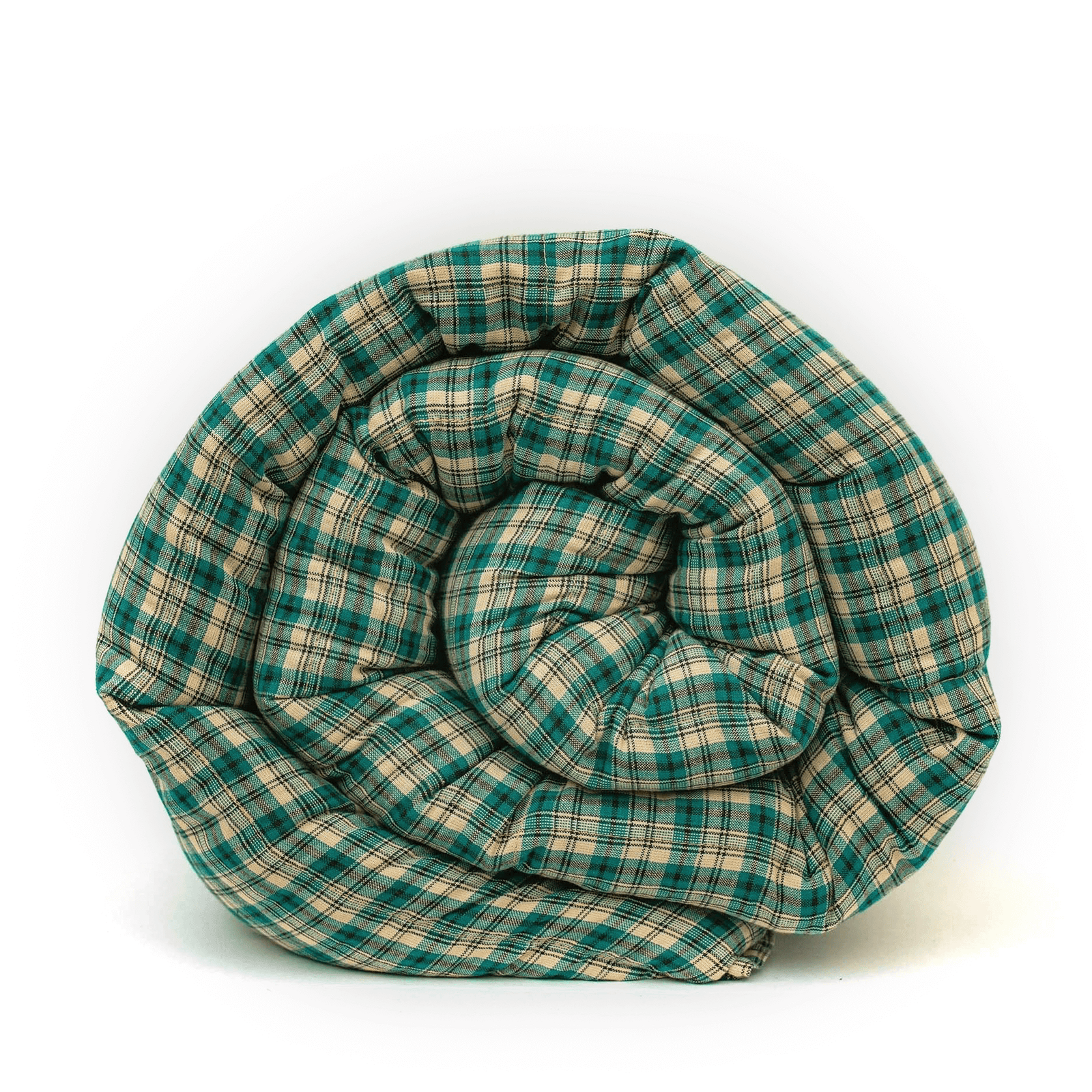 Mosaic Weighted Blankets Green Khaki Plaid Cotton Weighted Blanket