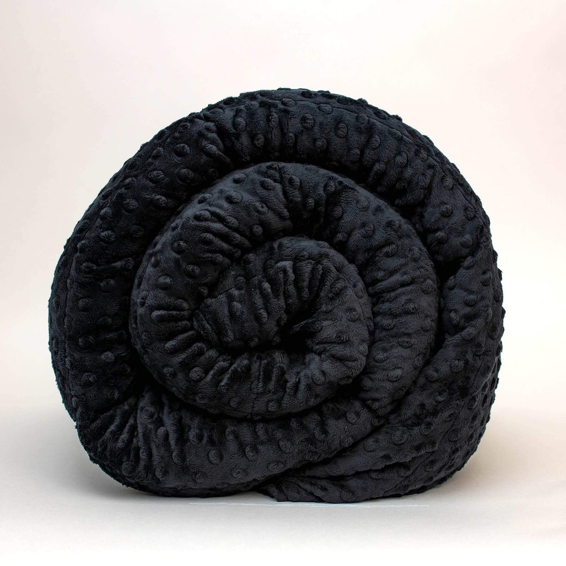 Black Minky Dot Duvet Cover