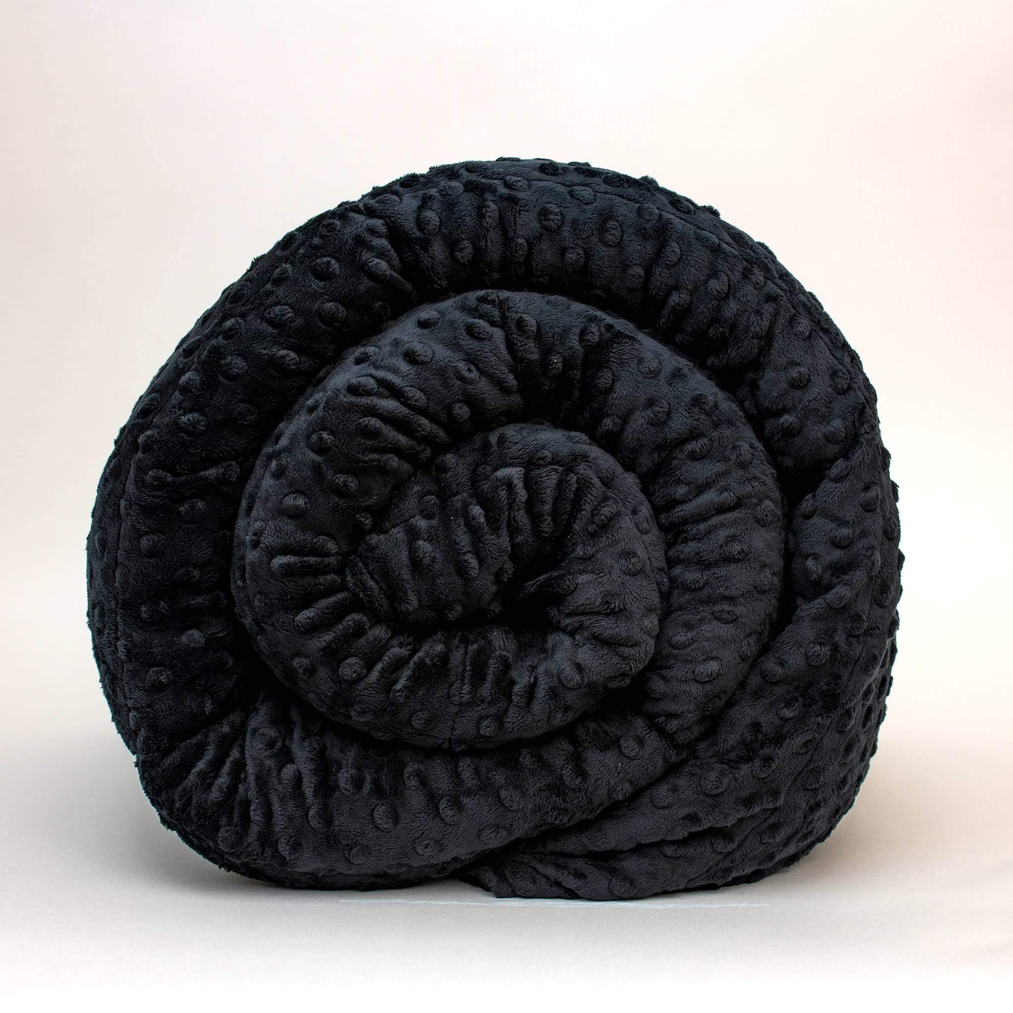 Black Minky Dot Duvet Cover