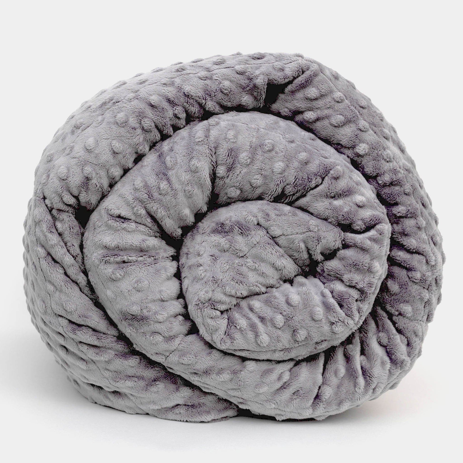 Gray Minky Dot Duvet Cover