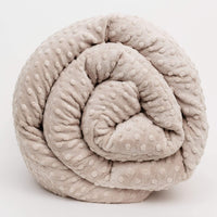 Latte Minky Dot Duvet Cover