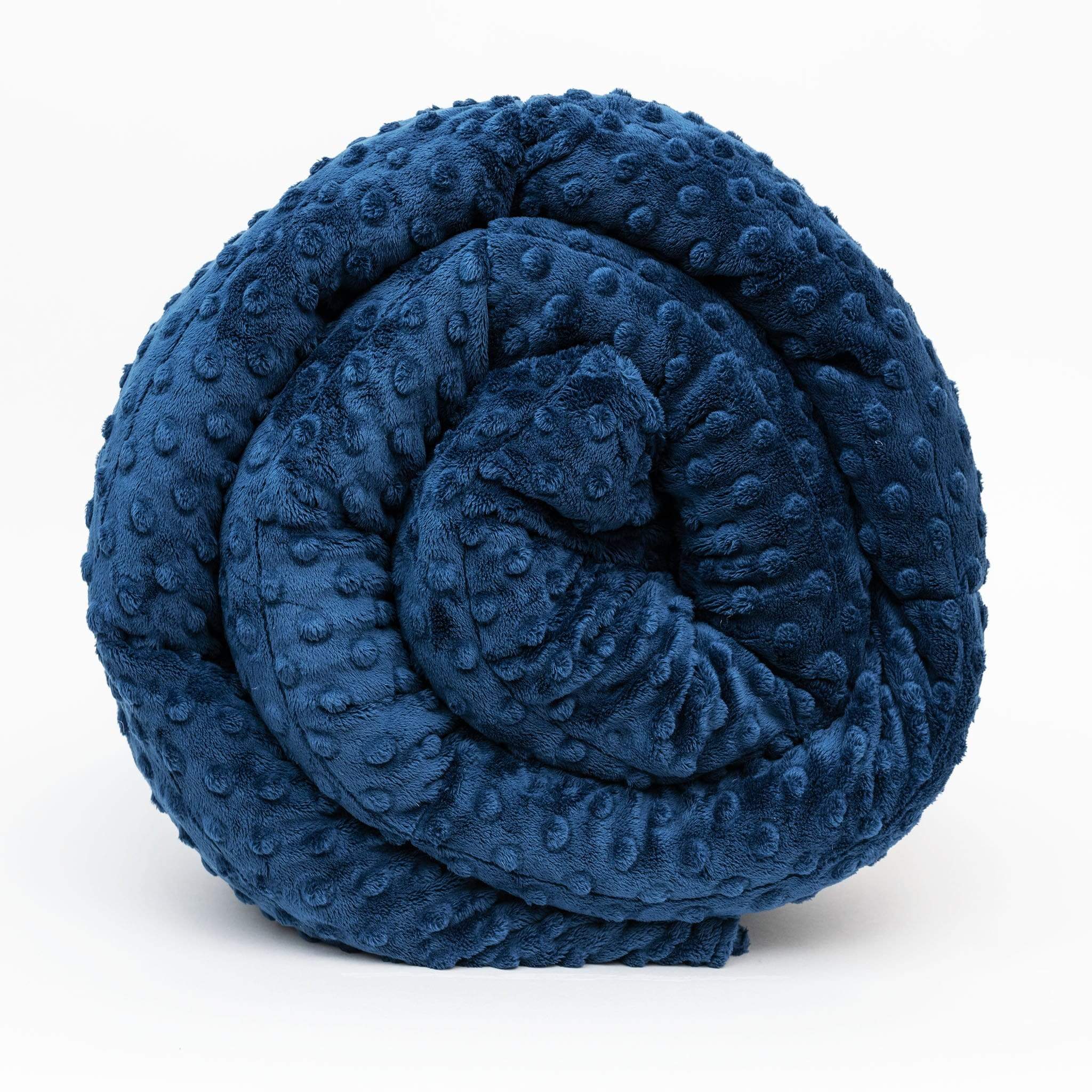 Navy Minky Dot Duvet Cover