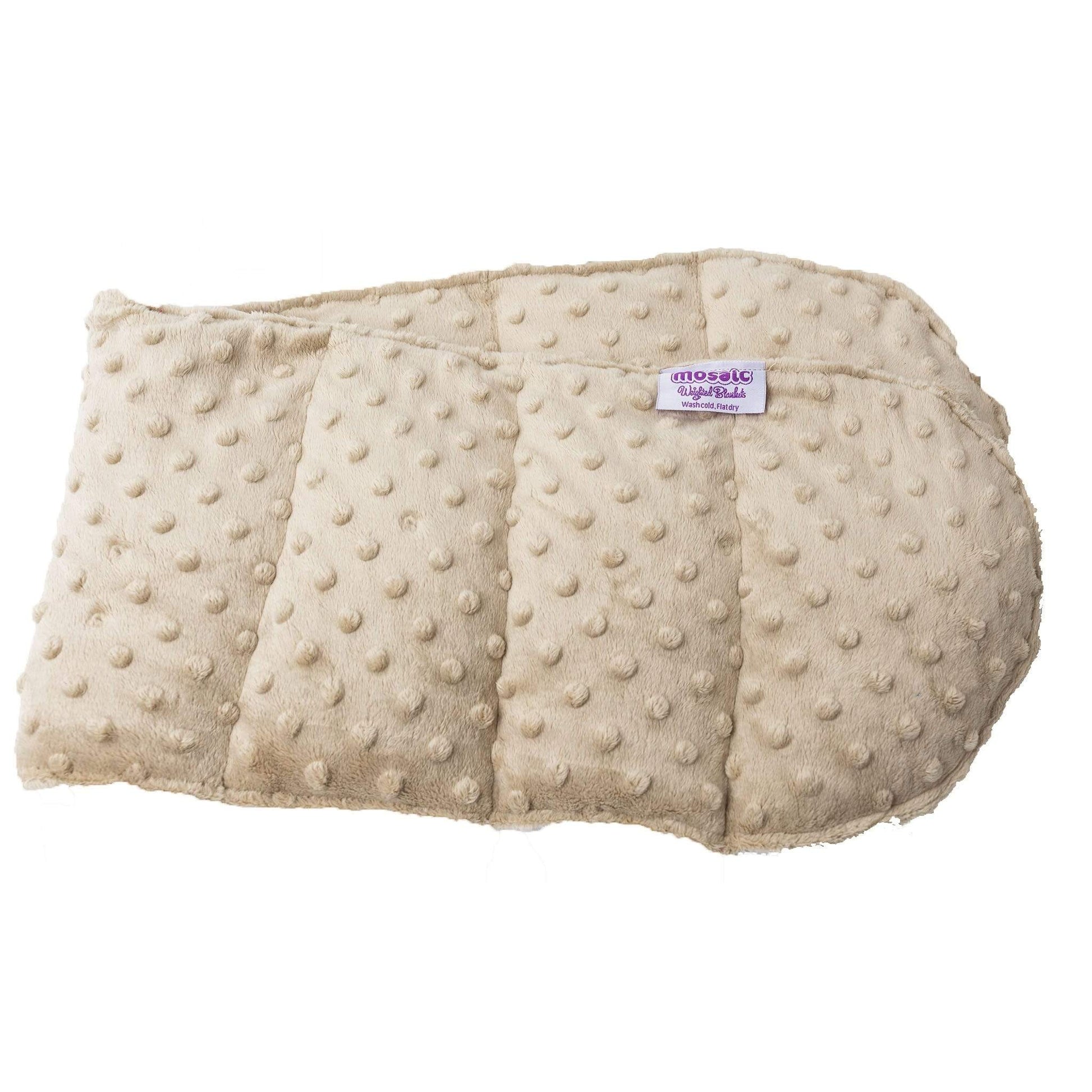 Mosaic Weighted Blankets Latte Minky Weighted Shoulder Wrap