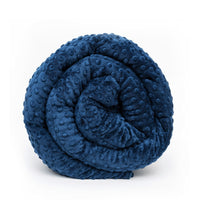 Mosaic Weighted Blankets Navy Minky Weighted Blanket