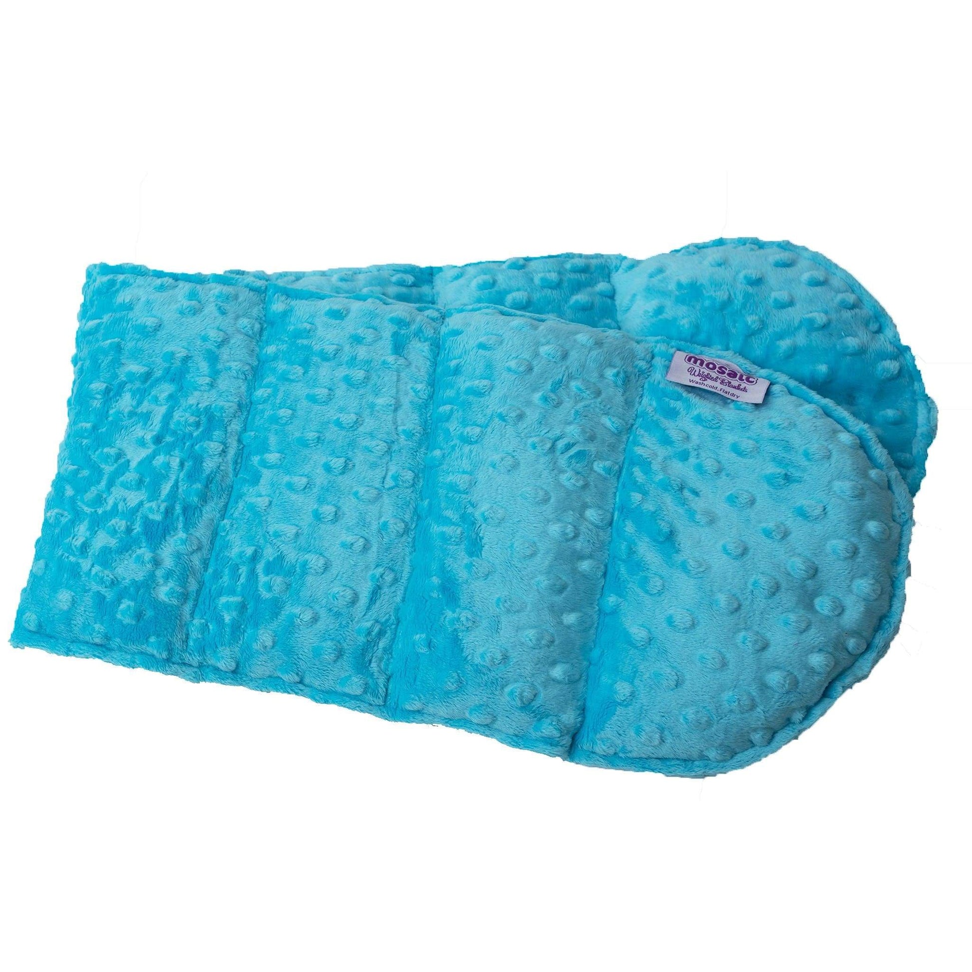 Mosaic Weighted Blankets Ocean Blue Minky Weighted Shoulder Wrap