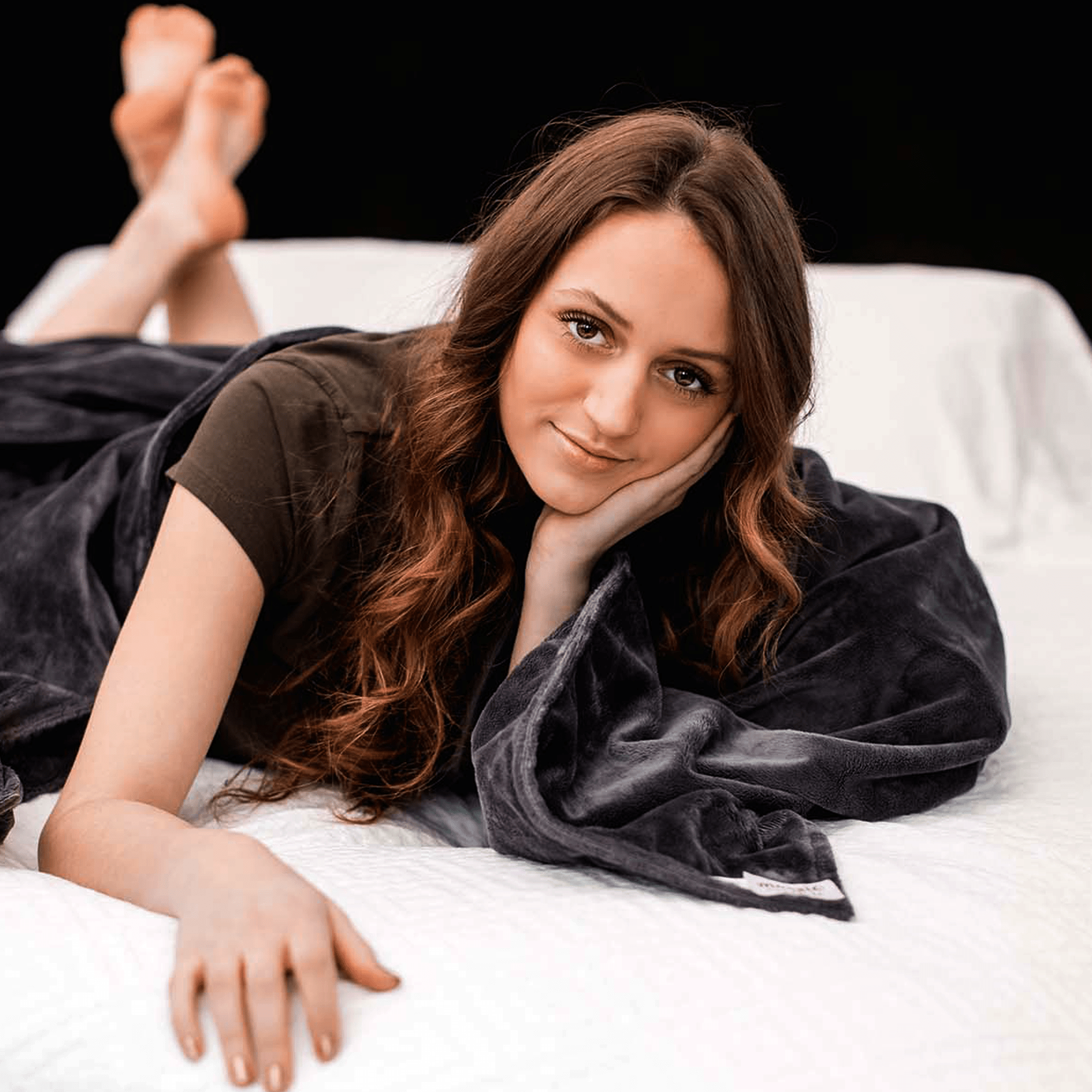 Organic Cotton Weighted Blanket With Plush Duvet Cover Mosaic Weighted Blankets