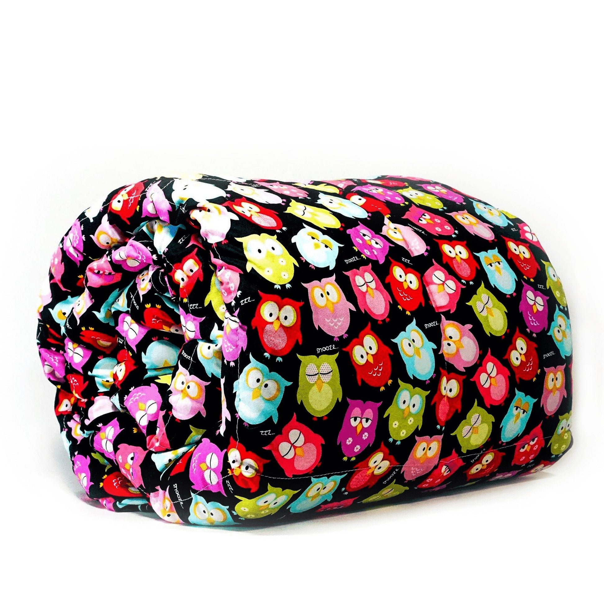 Owls Weighted Blanket Rolled Side View