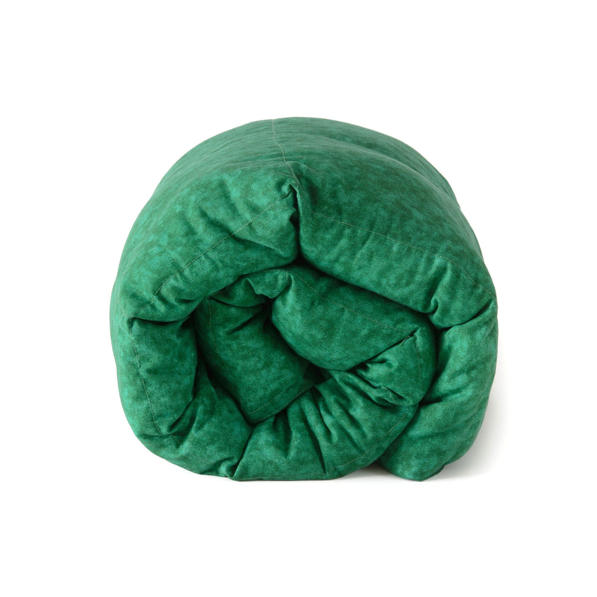 Forest Green Hospital Grade Anti-Microbial Blanket With Cover Rolled Front View