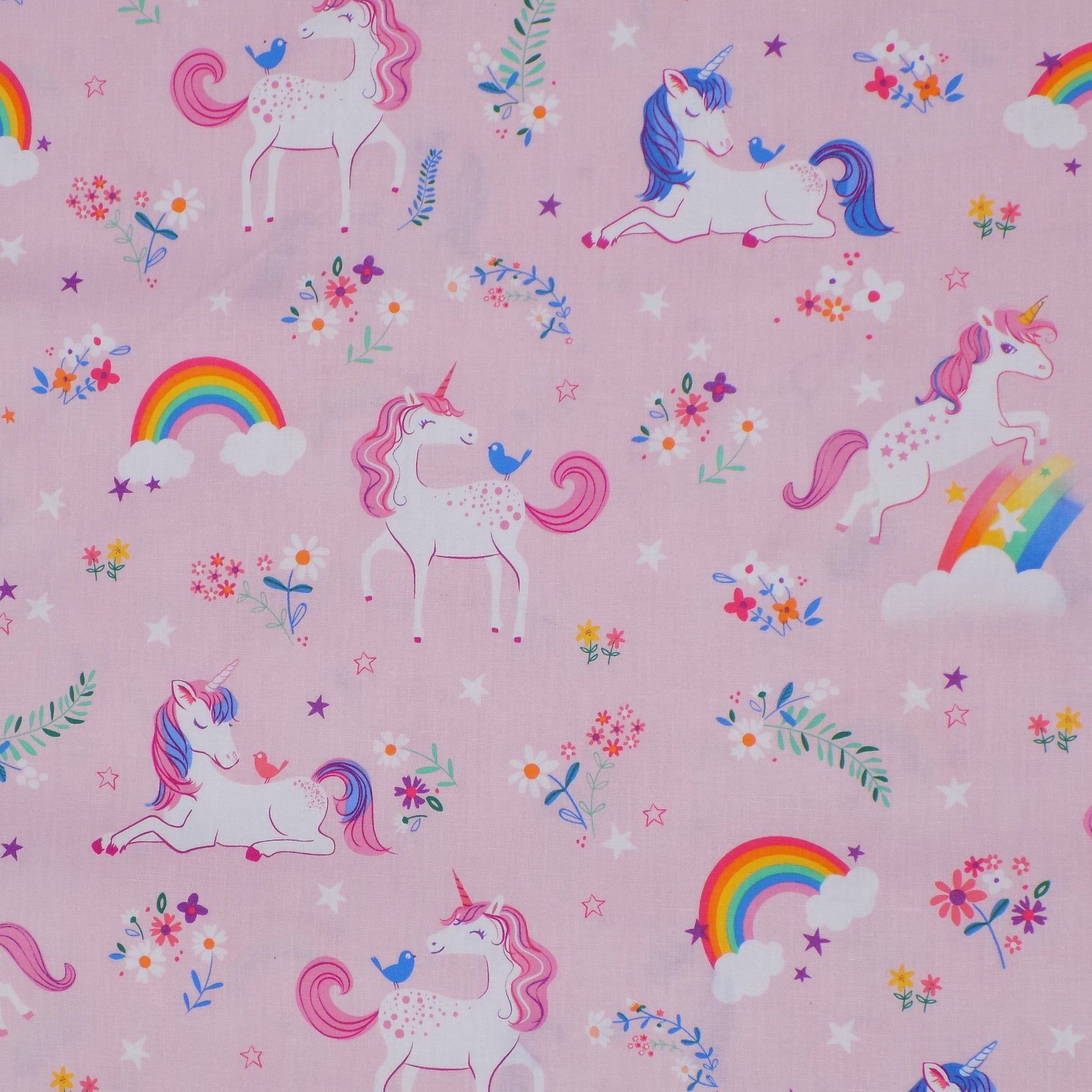 Mosaic Weighted Blankets Unicorn Weighted Blanket Close up of the pink pattern
